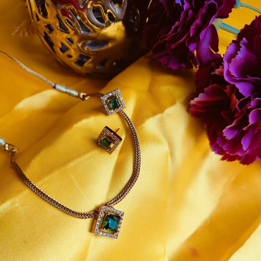 Green Stone Necklace set