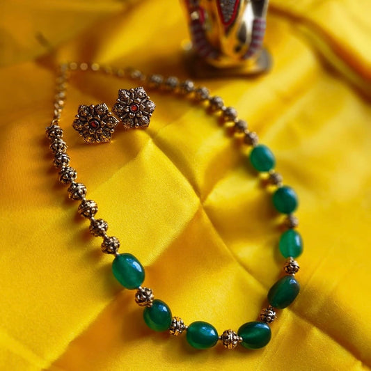green pearl necklace