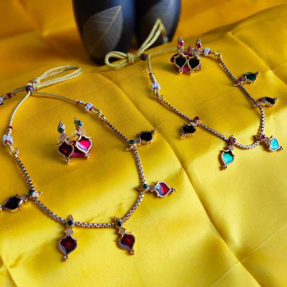 Enamel Necklace Set
