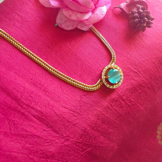 Peacock Green Stone Necklaces Set